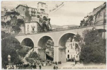 996. Monaco : la chapelle de Sainte-Dévote. - [s.l.] : LL., tampon de la poste de 1907. - Carte postale