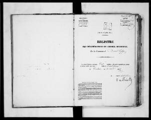 Commune de Drémil-Lafage. 1 D 4 : registre des délibérations du conseil municipal, 1843, 10 mai-1859, 19 mars