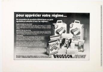 Prospectus « Pour apprécier votre régime… », réalisation David Ducros : films pour photogravure et photographies noir et blanc collées sur carton.