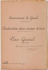 Commune de Gaud, construction d'une maison d'école, plan général. Bauzil. 30 janvier 1886. Ech. 1/1250.