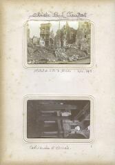 1 vue  - Arras : en haut, Hôtel de ville, en bas cathédrale après les bombardements / cliché Paul Cieutat (ouvre la visionneuse)