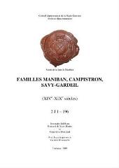 1129 Ko - Familles Maniban, Campistron, Savy-Gardeil (ouvre la visionneuse)