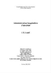 1934 Ko - Administration hospitalière (1 X) (ouvre la visionneuse)