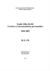 39 Ko - Fonds Gilles Da Ré. Archives et documentation personnelles. (ouvre la visionneuse)