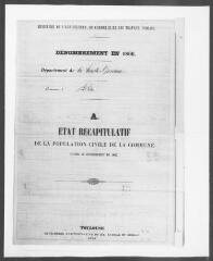 22 vues Commune d'Azas. 1 F 2.3 : listes nominatives, 1866