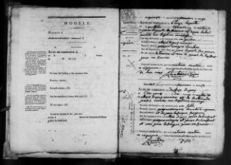 456 vues Vignaux : naissances, mariages, décès, an XI-1822. (collection du greffe)