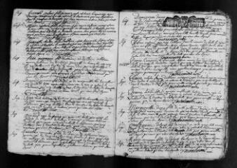 7 vues Beauzelle et Seilh, paroisse annexe de Beauzelle : baptêmes, mariages, sépultures, 1711. (collection du greffe)