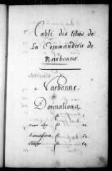 283 vues  - Commanderie de Narbonne : inventaire des titres et archives. (ouvre la visionneuse)