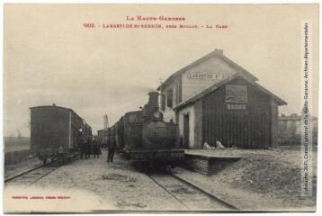 1 vue  - La Haute-Garonne. 1902. Labastide-St-Sernin : la gare. - Toulouse : phototypie Labouche frères, marque LF au verso, [1917]. - Carte postale (ouvre la visionneuse)