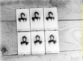 1 vue  - Six portraits en exposition, réalisés par le photographe F. Massip, Toulouse. - [entre 1900 et 1910]. - Photographie (ouvre la visionneuse)