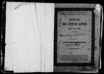 164 vues Saint-Laurent-sur-Save. 1 E 7 registre d'état civil : naissances, mariages, décès. (collection communale)