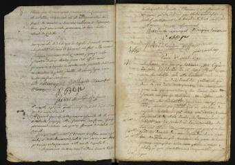 47 vues - Vaudreuille. 1 D 1. Registre de délibérations du conseil municipal, 1790, 19 mars-1791, 14 septembre. (ouvre la visionneuse)