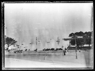 1 vue  - Lausanne : quai d\'Ouchy de notre chambre. - 1er septembre 1911. - Photographie (ouvre la visionneuse)