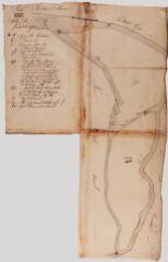 1 vue  - [Commune de Pointis-Inard], plan du Goua de Larroque. François Cazes et Gaudens Ribet. 25 avril 1824. Éch. n.d. (ouvre la visionneuse)
