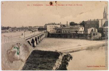 2 vues  - 33. Toulouse : chaussée du château et Pont de Tounis. - Toulouse : papeterie générale, marque LF au verso, [entre 1905 et 1925]. - Carte postale (ouvre la visionneuse)