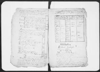 97 vues - Commune d\'Estadens. 1 D 1 : registre des délibérations du conseil municipal, 1867, 14 avril-1881, 17 avril (ouvre la visionneuse)