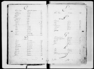 122 vues - Commune de Rieumajou. 1 G 1 : document cadastral, \' Livre compoix terrien \' de 1758, par Jean Cazeneuve, arpenteur de Villenouvelle. Mutations jusqu\'en 1790 (ouvre la visionneuse)