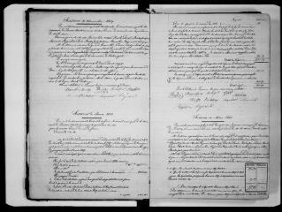 176 vues - Commune de Francon. 1 D 3 : registre des délibérations du conseil municipal, 1867, 19 mai -1901, 20 janvier (ouvre la visionneuse)