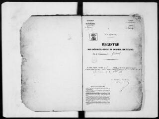 104 vues - Commune de Gémil. 1 D 4 : registre des délibérations du conseil municipal, 1854, 12 novembre-1887, 27 mai (ouvre la visionneuse)
