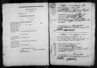 290 vues Aucamville : Croix-Bénite, commune rattachée à Aucamville par ordonnance du 14 avril 1847 : naissances, mariages, décès. (collection du greffe)
