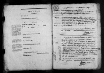 541 vues Drudas : naissances, mariages, décès, an XI-1822. (collection du greffe)
