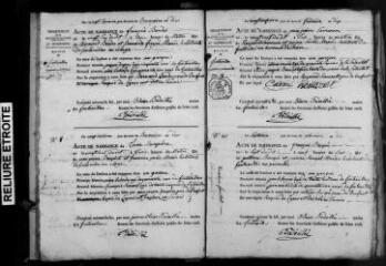 298 vues Fontenilles : naissances, mariages, décès, an X-1813. (collection du greffe)
