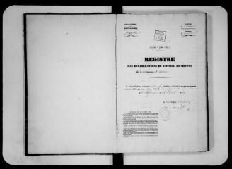 114 vues Commune d'Auriac-sur-Vendinelle. 1 D 9 : registre de délibérations du conseil municipal, 1843, 21 août-1849, 4 novembre
