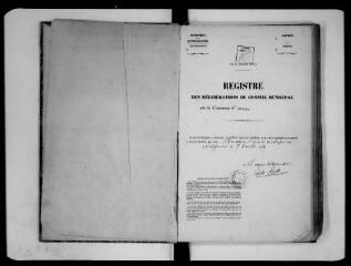 110 vues Commune d'Auriac-sur-Vendinelle. 1 D 13 : registre de délibérations du conseil municipal, 1871, 17 avril-1879, 20 mai