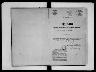 76 vues Commune d'Auriac-sur-Vendinelle. 1 D 14 : registre de délibérations du conseil municipal, 1879, 20 mai-1883, 9 mai