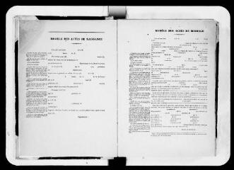 126 vues Auribail. 1 E 9 Registre d'état civil : naissances, mariages, décès. (collection communale)