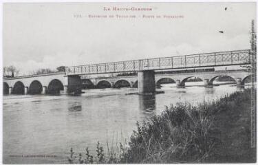 2 vues - La Haute-Garonne. 191. Environs de Pinsaguel. Ponts de Pinsaguel. - Toulouse : phototypie Labouche frères, marque LF au verso, [entre 1920 et 1950]. - Carte postale (ouvre la visionneuse)