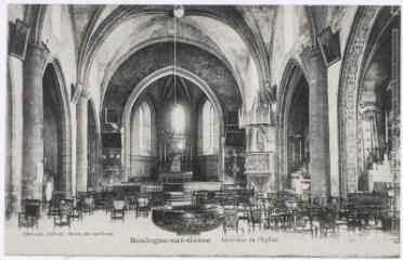 2 vues - Boulogne-sur-Gesse. Intérieur de l\'église. - Boulogne-sur-Gesse : édition Sénarens, [entre 1920 et 1950]. - Carte postale (ouvre la visionneuse)