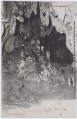 2 vues - Les Pyrénées (1ère série). 339. Grottes de Gargas. Stalactites et stalagmites partie supérieure, face ouest. - Toulouse : phototypie Labouche frères, marque LF au verso, [entre 1920 et 1950]. - Carte postale (ouvre la visionneuse)