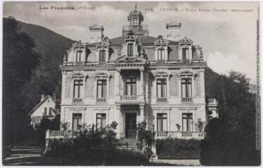 2 vues - Les Pyrénées (1ère série). 316. Luchon : villa Luisa (façade principale). - Toulouse : phototypie Labouche frères, marque LF au verso, [entre 1920 et 1950]. - Carte postale (ouvre la visionneuse)