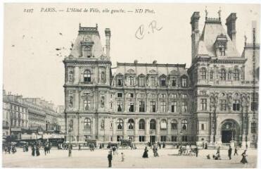 2 vues - 2497. Paris : l\'Hôtel de Ville, aile gauche. - [s.l.] : ND Phot., tampon de la poste du 9 juin 1909. - Carte postale (ouvre la visionneuse)