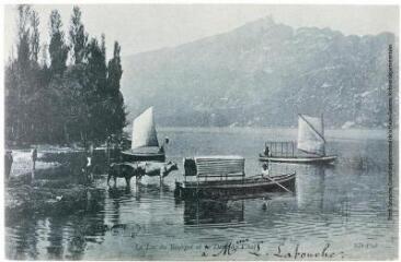 2 vues - Le lac du Bourget et la Dent du Chat. - [s.l.] : ND Phot, tampon de la poste d\'août [1905 ?]. - Carte postale (ouvre la visionneuse)