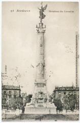 2 vues - 95. Bordeaux : monument des Girondins. - [s.l.] : D.D. éditeur, tampon de la poste du 4 avril 1905. - Carte postale (ouvre la visionneuse)