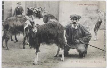 2 vues Types méridionaux. 27. Le chevrier et son troupeau. - Toulouse : phototypie Labouche frères, [entre 1904 et 1925]. - Carte postale