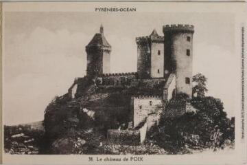 1 vue  - 38. Le château de Foix. - Toulouse : édition Pyrénées-Océan, Labouche frères, marque Elfe, [entre 1937 et 1950]. - Carte postale (ouvre la visionneuse)