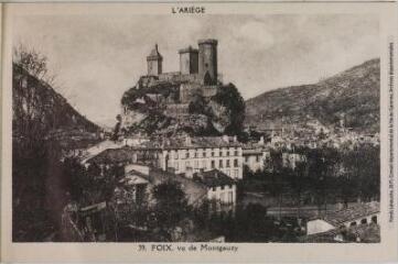 1 vue - L\'Ariège. 39. Foix, vu de Montgauzy. - Toulouse : édition Pyrénées-Océan, Labouche frères, [entre 1937 et 1950]. - Carte postale (ouvre la visionneuse)