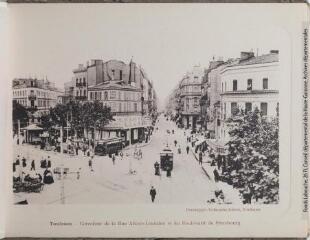 1 vue - Toulouse : carrefour de la rue Alsace-Lorraine et du boulevard de Strasbourg. - Toulouse : phototypie Labouche frères, [entre 1910 et 1937]. - Carte postale (ouvre la visionneuse)