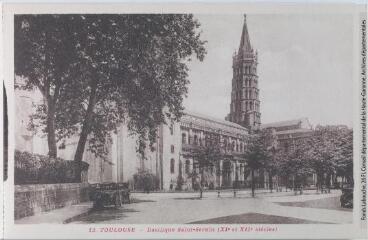 1 vue - 12. Toulouse : basilique Saint-Sernin (XIe et XIIe siècles). - Toulouse : phototypie Labouche frères, [entre 1930 et 1937]. - Carte postale (ouvre la visionneuse)