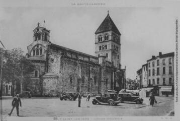 1 vue - La Haute-Garonne. 38. Saint-Gaudens : l\'église collégiale. T.W. 14. - Toulouse : phototypie Labouche frères, marque LF, [entre 1939 et 1945]. - Carte postale (ouvre la visionneuse)