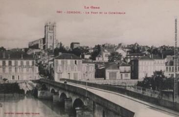 1 vue  - Le Gers. 590. Condom : le pont et la cathédrale. - Toulouse : phototypie Labouche frères, marque LF au verso, [1911]. - Carte postale (ouvre la visionneuse)