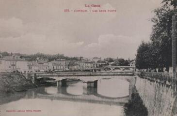 1 vue Le Gers. 575. Condom : les deux ponts. - Toulouse : phototypie Labouche frères, marque LF au verso, [1911]. - Carte postale