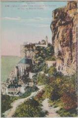 1 vue Le Lot. 228. Rocamadour : le rocher et le château. En bas, le nouvel hôtel. - Toulouse : phototypie Labouche frères, marque LF au verso, [entre 1918 et 1937]. - Carte postale