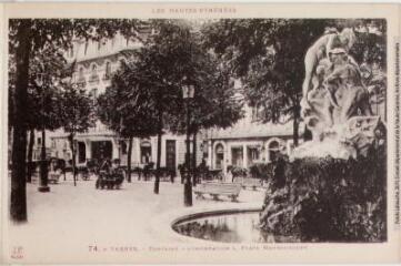 1 vue - Les Hautes-Pyrénées. 74. Tarbes : fontaine \'L\' Inondation\', place Maubourguet. - Toulouse : phototypie Labouche frères, marque LF, [entre 1930 et 1937]. - Carte postale (ouvre la visionneuse)