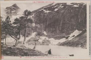 1 vue  - Les Pyrénées Centrales. 91. Luchon : lac d\'Espingo (au-dessus du lac d\'Oô. 1875 m.). - Toulouse : phototypie Labouche frères, marque LF, [entre 1930 et 1937]. - Carte postale (ouvre la visionneuse)