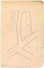 2 vues - [Commune de Latoue, construction d\'un puits dans le village, plan des lieux]. [Sost], géomètre. 18 mars 1883. Ech. 0,005 p.m. (ouvre la visionneuse)