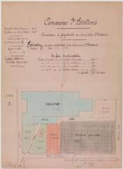 1 vue - Commune d\'Estadens, concession à perpétuité au cimetière d\'Estadens, extrait du plan cadastral, section C. 15 mars 1883. Ech. 1/200. (ouvre la visionneuse)